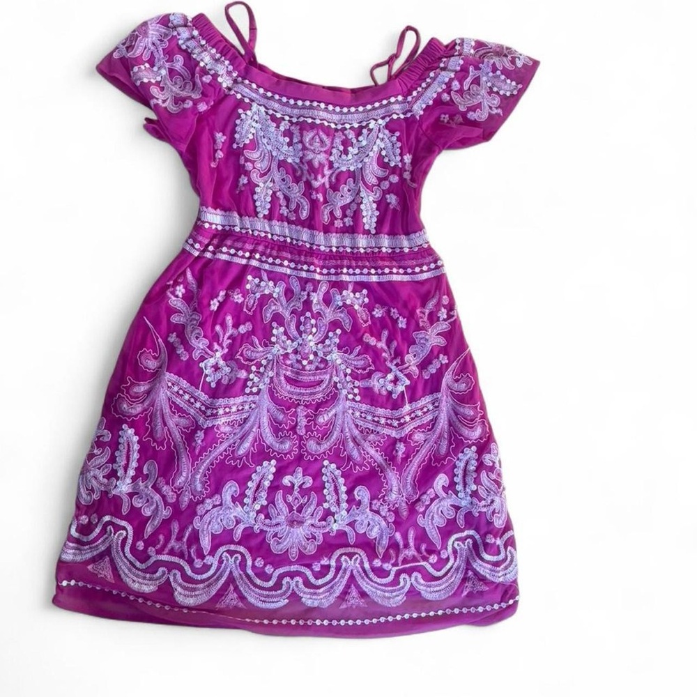 Elegant Purple Off-Shoulder Dress